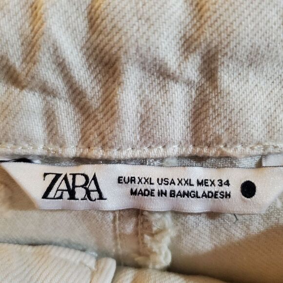 Zara Ivory Cropped Pants Size XXL Plus - Picture 8 of 10